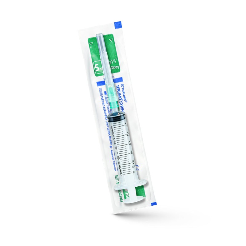 Terumo® 5ml (21G) Syringe with Needles (Pack Of 10)