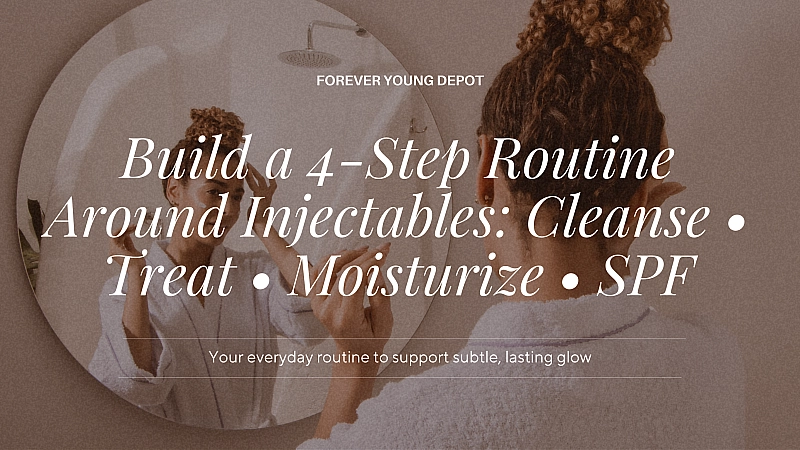 Build a 4-Step Routine Around Injectables: Cleanse • Treat • Moisturize • SPF