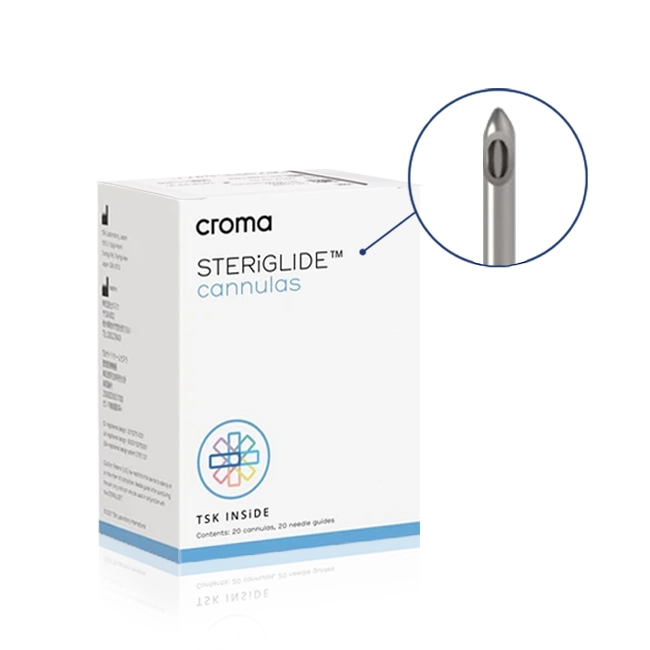 Croma TSK Steriglide Cannula 22G x 50mm - SGC-22050-C020 (20 x kits) Croma TSK Steriglide Cannula 22G x 50mm - SGC-22050-C020 (20 x kits)