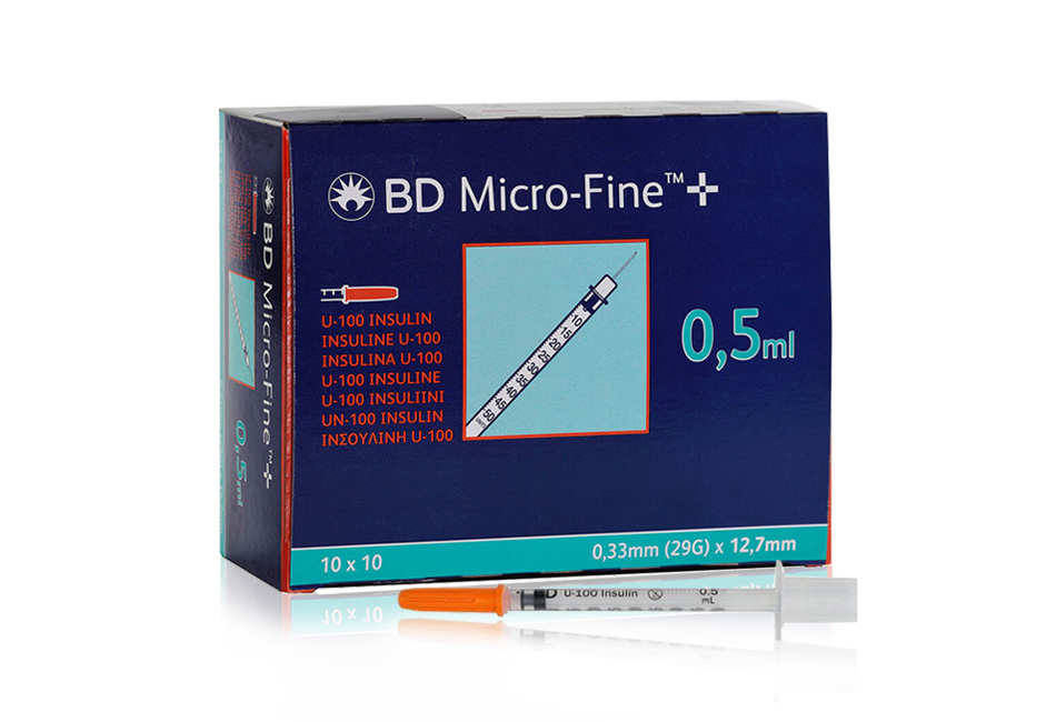 BD Micro-Fine+ Penkanyle 0,5ml 29G (1 box x 100 pcs) BD Micro-Fine+ Penkanyle 0,5ml 29G (1 box x 100 pcs)