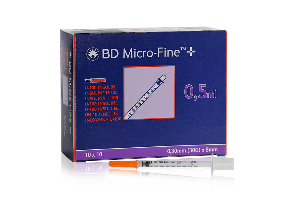 BD Micro-Fine+ Penkanyle 0,5ml 30G (1 box x 100 pcs) BD Micro-Fine+ Penkanyle 0,5ml 30G (1 box x 100 pcs)